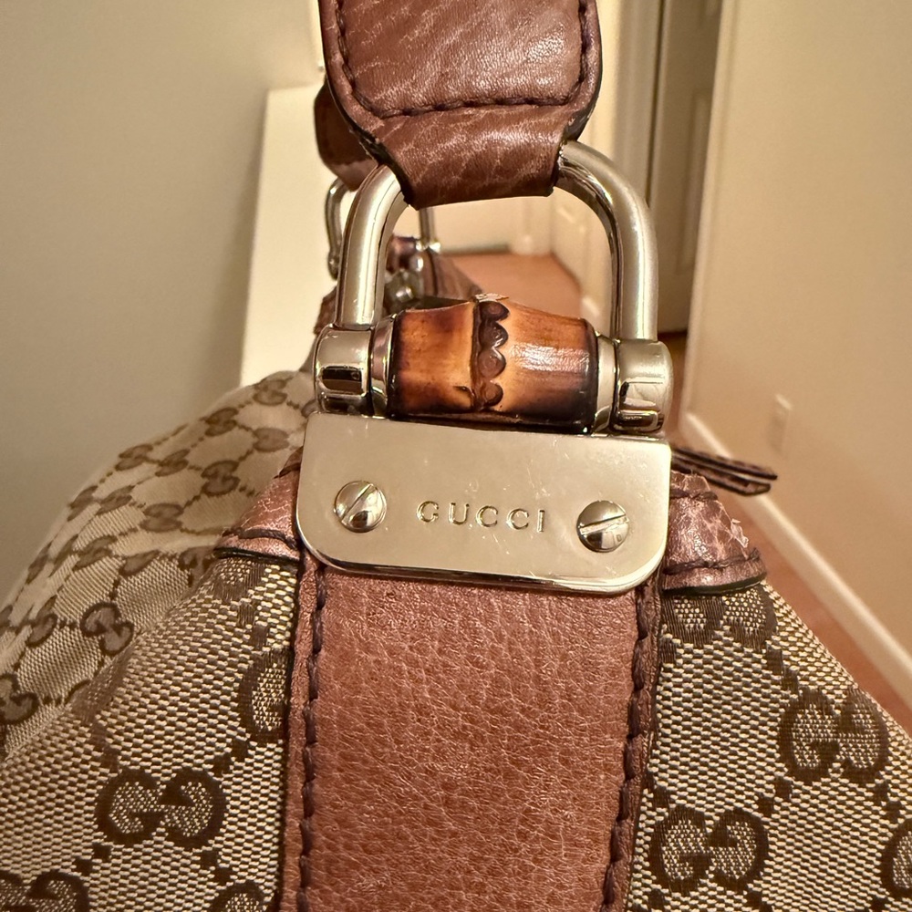 Gucci Brown Monogram Hobo Bag - Picture 2 of 13